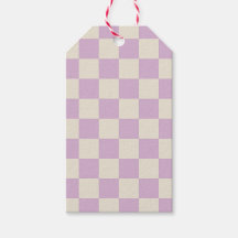 Lavanda e quadro de verificação branco desligado