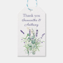 Etiqueta Para Presente Lavanda Eucalyptus Watercolor Herpes Roxo