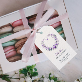 Etiqueta Para Presente Lavanda Floral - Obrigado Chá de panela