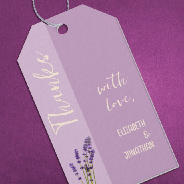 Etiqueta Para Presente Lavanda Love Wedding (Criador carregado)