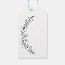 Etiqueta Para Presente Lavanda Marfim Rosa e Eucalipto