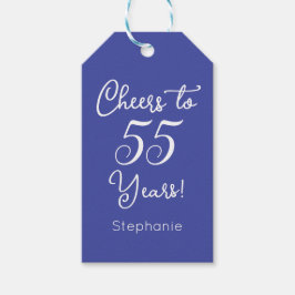 Etiqueta Para Presente Lavanda Purple Cheers para 55 anos 55 anos anivers