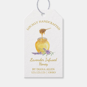 Etiqueta Para Presente Lavanda Simples, Mel Hang Tag l Branco