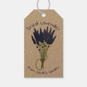 Etiqueta Para Presente Lavandula Dried Lavanda Bunch, do Jardim de