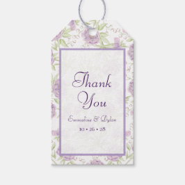 Etiqueta Para Presente Lavender Purple Rose Wedding