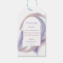 Etiqueta Para Presente Lavender Watercolor Arch Baby Shower Thank You