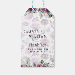 Etiqueta Para Presente Leah G Plum Purple Berry Floral Casamento Fall Win