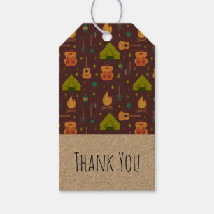 Etiqueta Para Presente Legal padrão externo de Design de acampamento obri