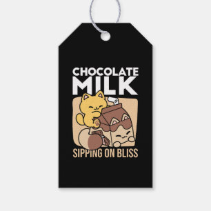 Etiqueta Para Presente Leite de Chocolate Bebendo Felicidade – Comida de
