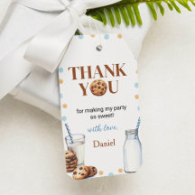 Leite E Cookie Boy Obrigado Festa de aniversário