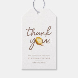 Etiqueta Para Presente Leite e Cookies Primeira Festa de aniversário Obri