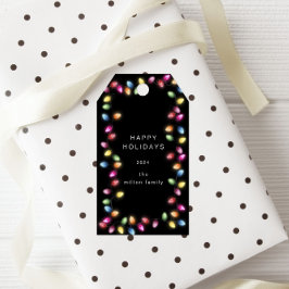 Etiqueta Para Presente Leituras de Natal Coloridas Marcações do Monograma