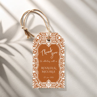 Etiqueta Para Presente lembrancinha de casamento em terracota Talavera me