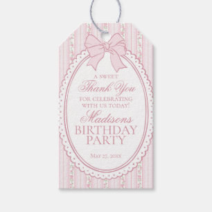 Etiqueta Para Presente Lembrancinhas de Aniversário Florais Vintage Rosas
