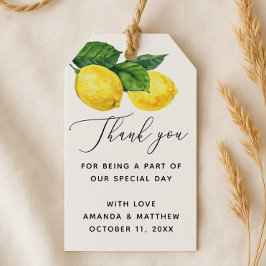 Etiqueta Para Presente Lemon Casamento Obrigado | Favor Elegante de Citri