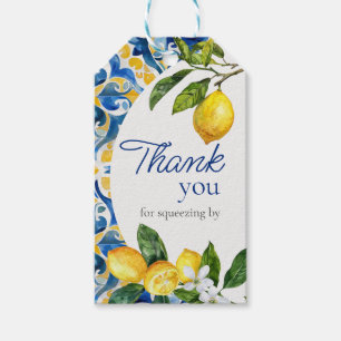 Etiqueta Para Presente Lemon Mediterrâneo Agradeço-Lhe Por Estimular Por
