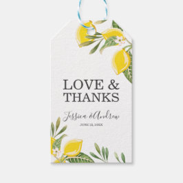 Etiqueta Para Presente Lemon Wedding Favor Gift Tags Citrus Summer Green