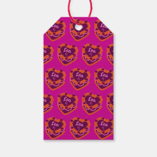 Etiqueta Para Presente Leo Zodiac Coquette Heart Cake