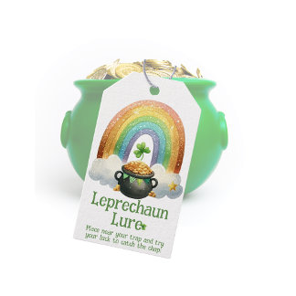 Etiqueta Para Presente Leprechaun Lure, Dia de São Patrício Trap Bait