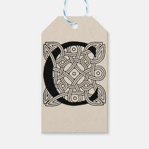 Etiqueta Para Presente Letra C Vintage Celtic Knot Monograma