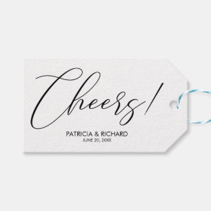 Etiqueta Para Presente Letra Chic Script Lettering Wedding Tag