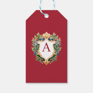Etiqueta Para Presente Letra Elegante Monograma de Natal