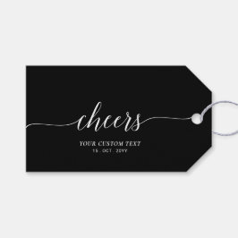 Etiqueta Para Presente Letras Pretas Elegantes e Sofisticadas para Evento