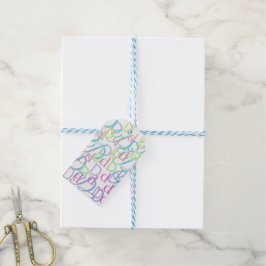 Etiqueta Para Presente Letter Confetti "D"