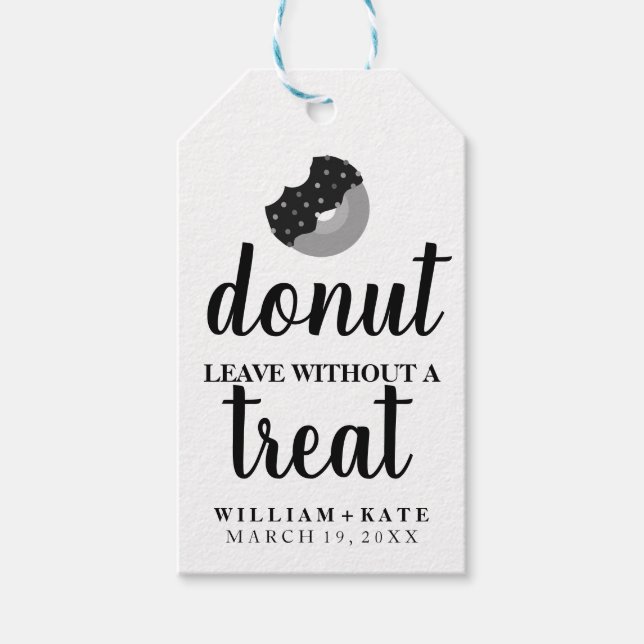 Etiqueta Para Presente Licença de Rosquinhas Moderna Russa sem Casamento  (Frente)