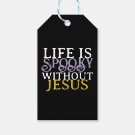 ETIQUETA PARA PRESENTE LIFE IS SPOOKY WITHOUT JESUS