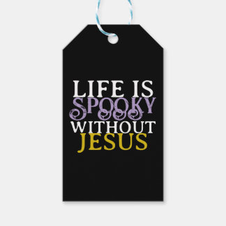 ETIQUETA PARA PRESENTE LIFE IS SPOOKY WITHOUT JESUS