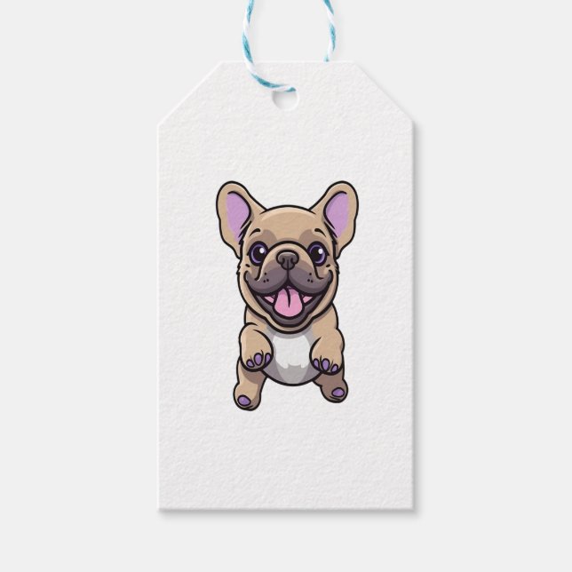 Etiqueta Para Presente Lilac French Bulldog (Frente)