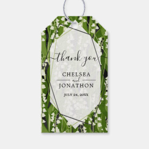 Etiqueta Para Presente Lily of the Valley Greenery Wedding Obrigado
