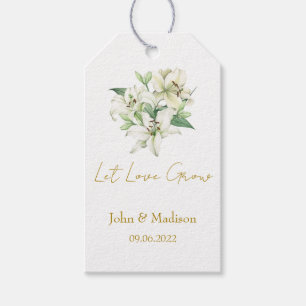 Etiqueta Para Presente Lily Semente de casamento deixe o amor crescer