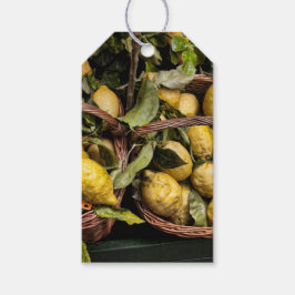 Etiqueta Para Presente Limões italianos elegantes num cesto