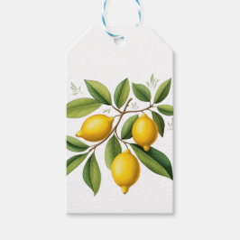 Etiqueta Para Presente Limon Branch Elegant Vintage