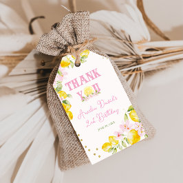 Etiqueta Para Presente Limonada Floral Aniversário Obrigada