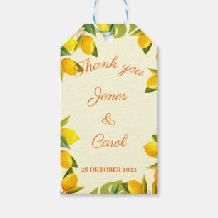 Etiqueta Para Presente Limononada aquarela personalizada de agradecimento