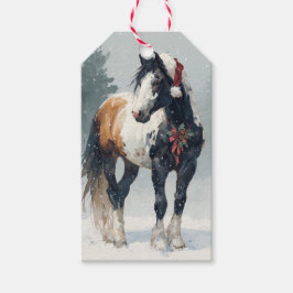 Etiqueta Para Presente Linda Etiqueta de Presente de Natal de Cavalo