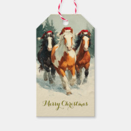 Etiqueta Para Presente Linda Etiqueta de Presente de Natal de Cavalo