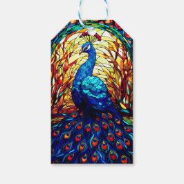 Etiqueta Para Presente Linda Peacock Vidro Escondido Arte Selvagem