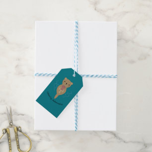 Etiqueta Para Presente Lindo e Engraçado Otter Adorável