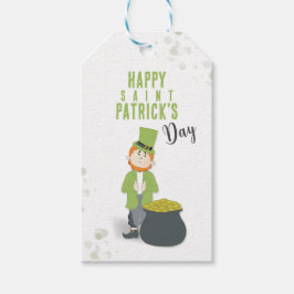 Etiqueta Para Presente Lindo Leprechaun Simples do Dia de São Patrício Pe