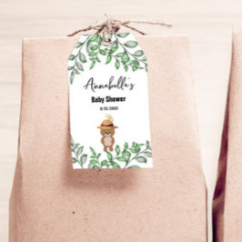 Etiqueta Para Presente Lindo Urso na Floresta Chá de Bebê 