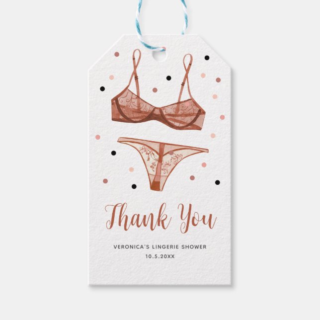 Etiqueta Para Presente Lingerie Blush Bridal (Frente)