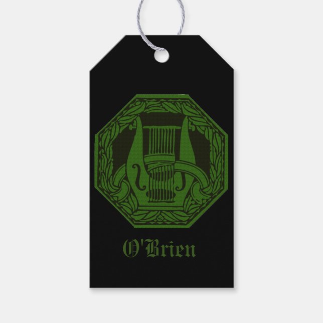 Etiqueta Para Presente Lira Verde Personalizável (Frente)