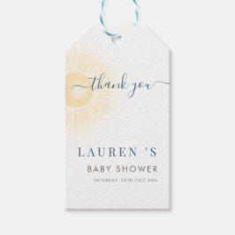 Etiqueta Para Presente Listras Amarelas Sol Neutro Obrigado Churrasco de 