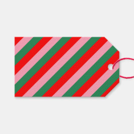 Etiqueta Para Presente Listras de Natal Contemporâneas 