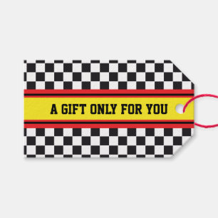 Etiqueta Para Presente LISTRAS dos ESPORTES - preto vermelho amarelo +