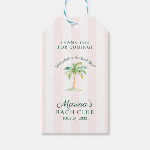 Etiqueta Para Presente Listras Rosa Palm Beach Bach Club Casamento Obriga